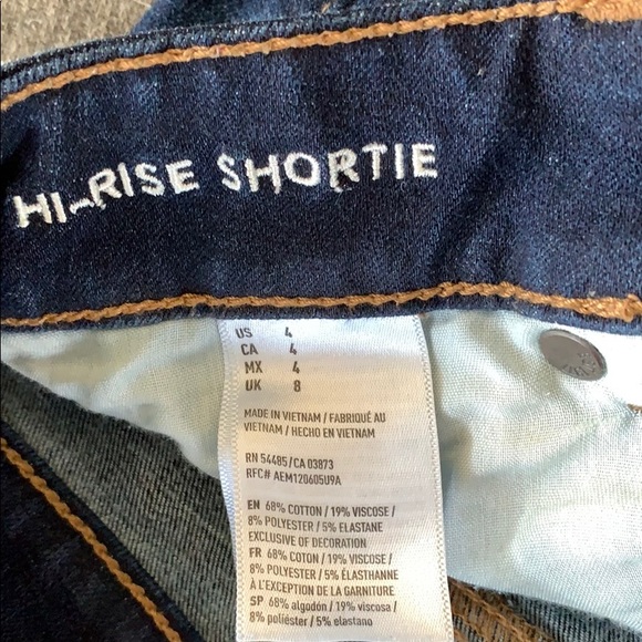 American Eagle hi-rise shortie jean shorts - Picture 4 of 4